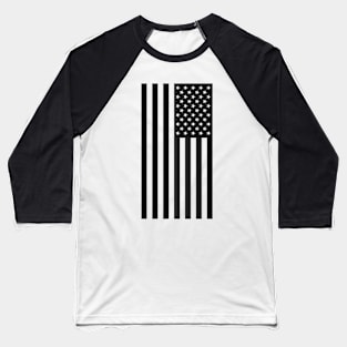 US Flag Down - Black Baseball T-Shirt